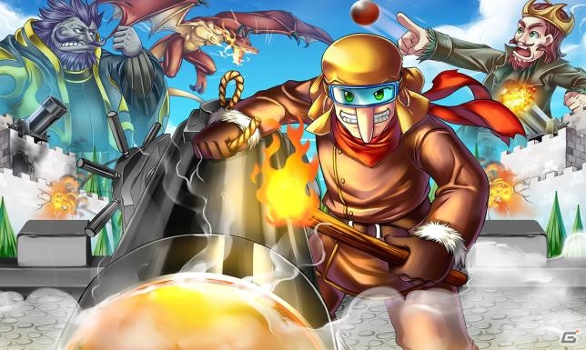 魔法や大砲を使って相手の城を倒せ！iOS「Cannon Crasha」が配信開始の画像1