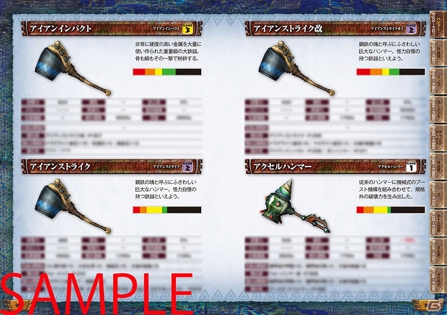 「モンスターハンター4」知識書シリーズが本日発売―武具の性能・スキルなど知りたい情報を素早く参照できるワンコイン（500円）書籍の画像4