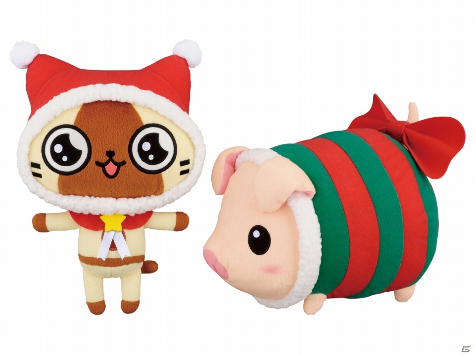 クリスマス衣装のアイルーとプーギーを手に入れよう！「モンスターハンター スーパーDXクリスマスぬいぐるみ～2013～」 がアミューズメント専用景品として登場の画像1