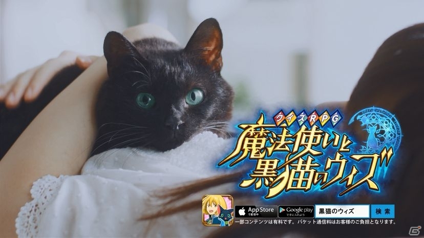 iOS/Android「クイズRPG 魔法使いと黒猫のウィズ」のテレビCMが放映開始の画像1