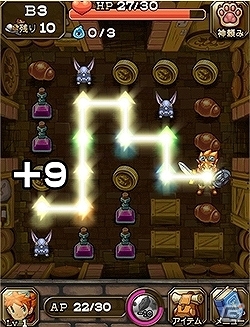 ひとふで書きパズルとダンジョンRPGが融合！iOS/Android「ダンジョンポッパー」がMobageにて10月下旬に配信決定の画像4
