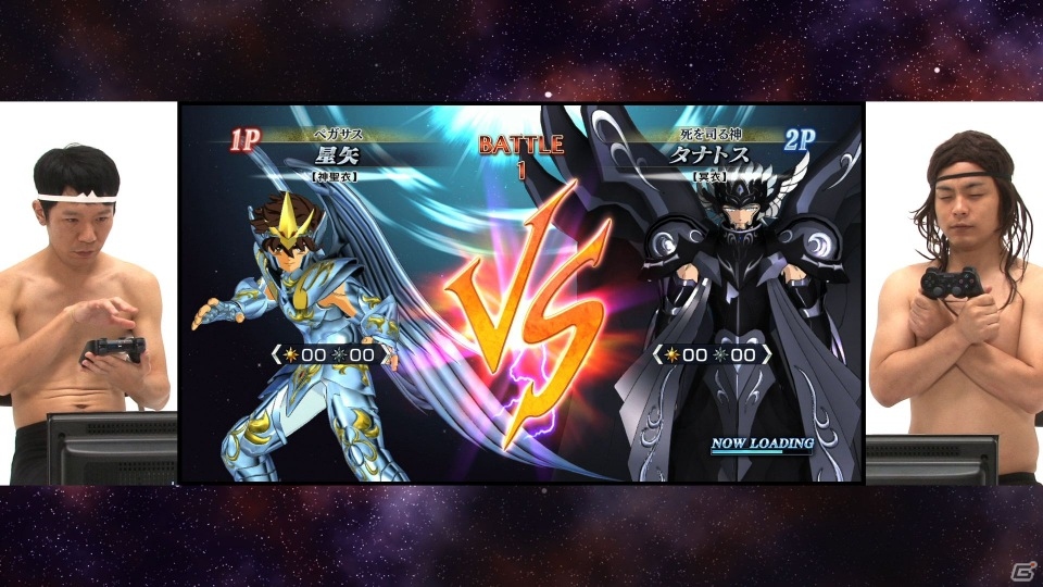 PS3「聖闘士星矢 ブレイブ・ソルジャーズ」公式サイトにて「神々のプレイ動画」第3弾が公開―モンスターエンジンがタナトスと星矢でバトル！の画像1