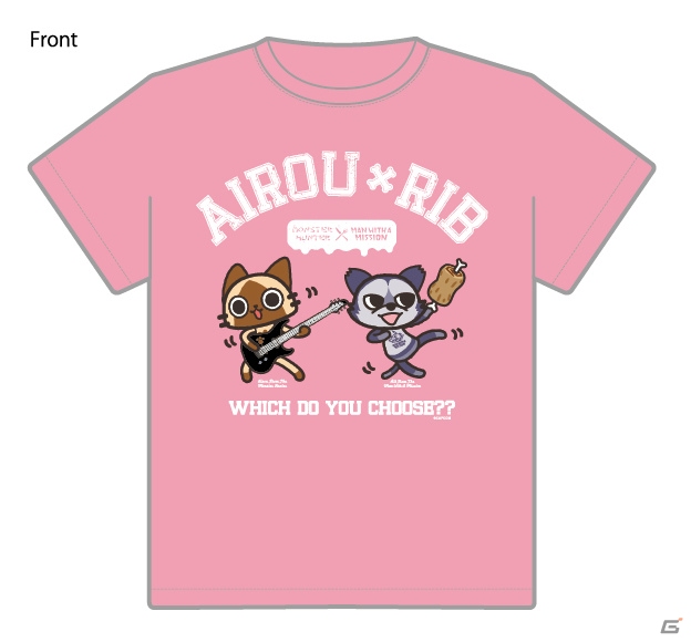 超肉食系ロックバンド「MAN WITH A MISSION」のSpear RibさんとアイルーのスペシャルコラボTシャツが10月下旬に発売の画像3