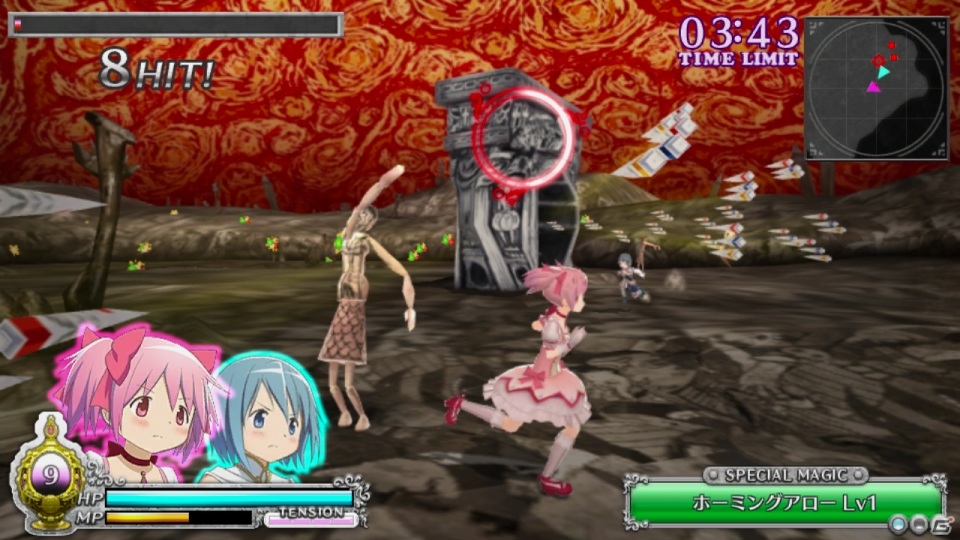 PS Vita「劇場版 魔法少女まどか☆マギカ The Battle Pentagram」2人の魔法少女が協力して放つ「コンビネーションマジック」などバトルシステムの続報を公開の画像2