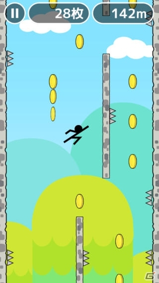 トゲトゲ壁をジャンプで登れ！iOS/Android「トゲトゲ壁登り」が配信開始の画像2