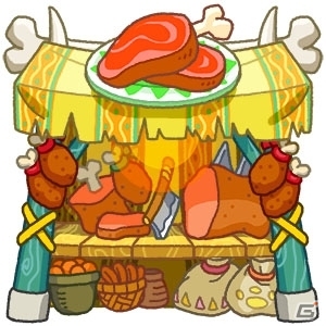 iOS「モンハン商店 アイルーでバザール」立派なバザールの作り方を紹介―今回は「食べ物の店」の成長についての画像8