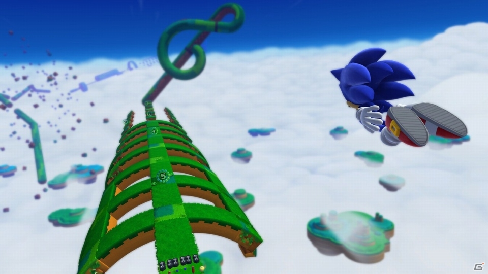 Wii U/3DS「ソニック ロストワールド」多彩なギミックやエッグマンのメカなどが待ち受ける新ステージ「スカイロード」を紹介！の画像1
