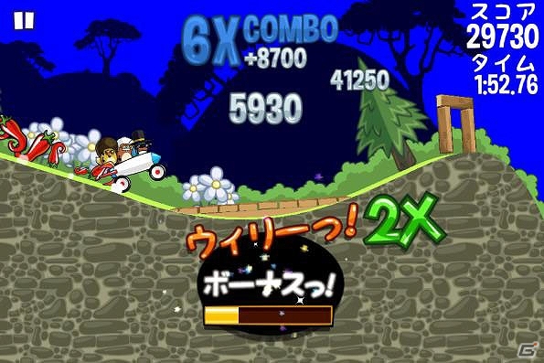 ガラクタカートでトリックを決めながらステージを攻略していこう！iOS/Android「LINE ドングリっス」がLINE GAMEにてサービス開始の画像2
