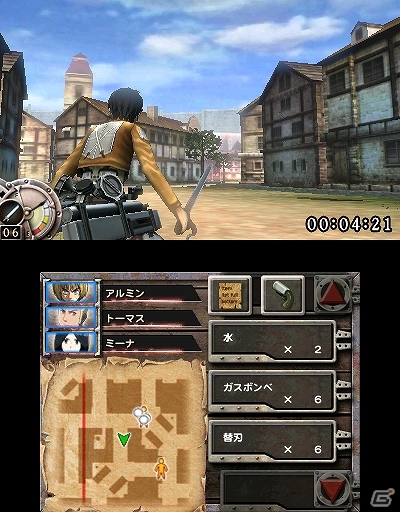 3DS「進撃の巨人～人類最後の翼～」立体機動を駆使するゲームシステムやゲームモードの情報が公開！プレイ映像がふんだんに使われたPVもの画像6