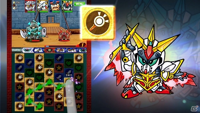 iOS/Android「ナイトガンダム パズルヒーローズ」ガンダムパーフェクトゲームス会員限定で「騎士サザビー」がプレゼント！最新ゲームPVも公開の画像4
