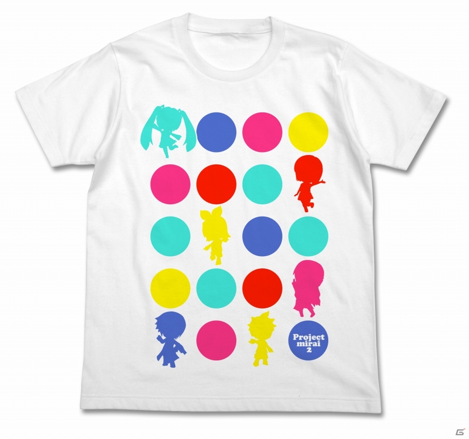 3DS「初音ミク Project mirai 2」のミクさんが描かれたカジュアルポップなTシャツが登場の画像1
