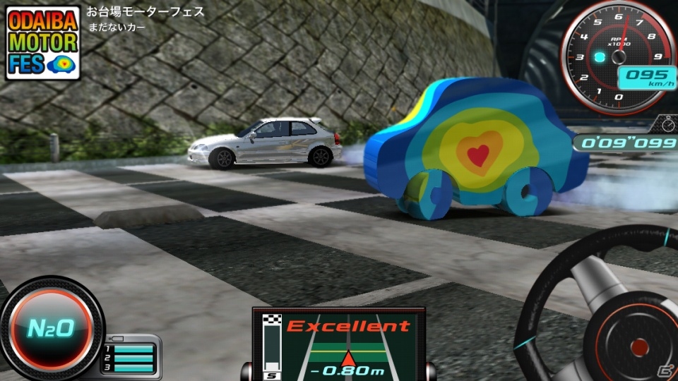 iOS「ドリフトスピリッツ」にお台場モーターフェスの公式カー「まだないカー」が登場の画像2