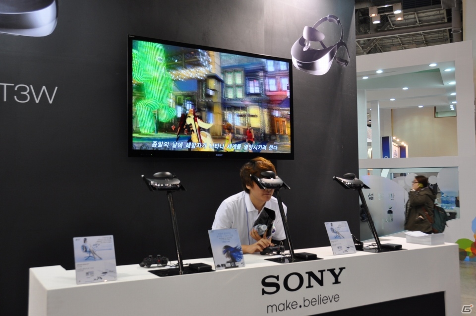 【G-STAR 2013】発売目前のPS4は未出展―ヘッドマウントディスプレイなど独自の展開が目立ったSONYブースの画像2