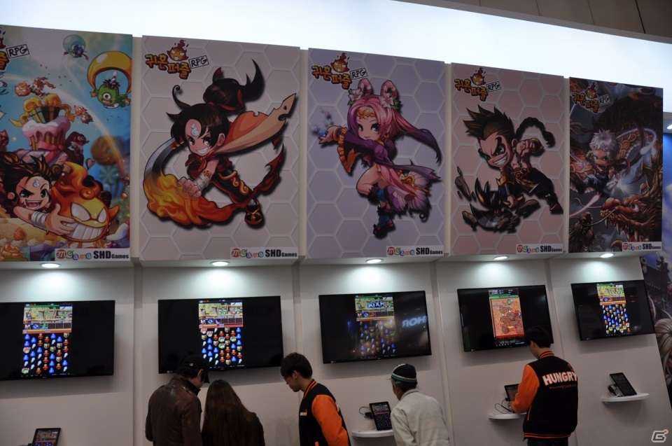 【G-STAR 2013】日本で配信中の「ブレイブ フロンティア」韓国版や「NBA2K モバスケ」「Asphalt8：Airborne」など新作タイトルも出展！Hungry Appブースレポの画像9
