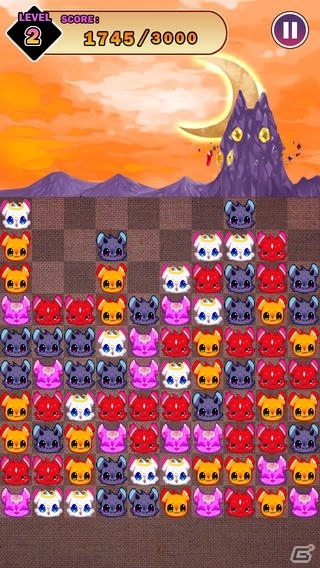 カワイイ小悪魔の不思議な力であくまの砦を封印しよう！iOS「にゃんこでびる～おもしろかわいいパズルゲーム～」が配信開始の画像2