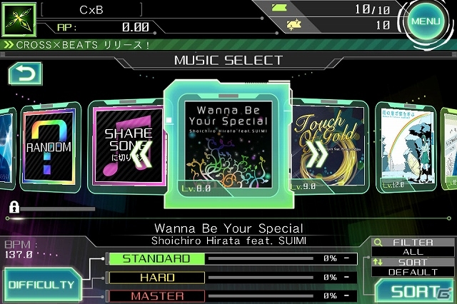 iOS「CROSS×BEATS」新譜面が解放される独自のシステム「アンロックチャレンジ」の詳細が公開！フレンド協力やアイテムの情報もの画像1