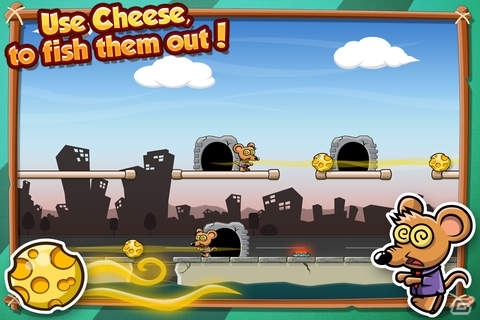 チーズでおびきよせてねずみを退治しよう！iOS「Rat Fishing Blitz」が配信開始の画像5