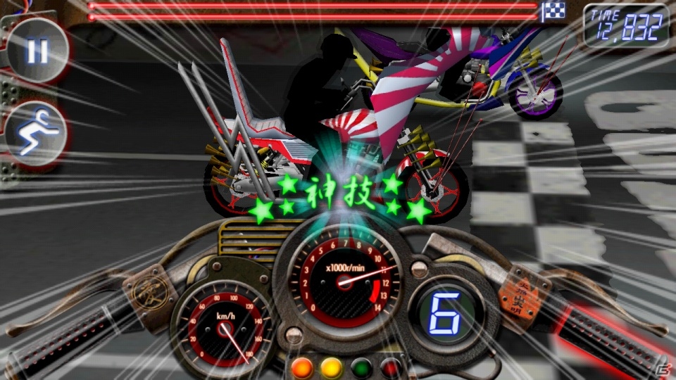 「暴走列伝 単車の虎」新モード 「ブッこみ烈伝ゼロヨン」がAndroid版に先行登場！「ステーキハンバーグ＆サラダバー けん」とのスペシャルコラボ企画も実施の画像3