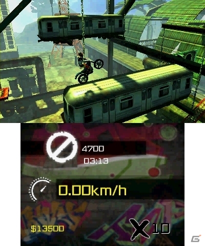 バイクを操作し、さまざまな地形を乗り越えよう！3DS「アーバントライアル：フリースタイル」がニンテンドーeショップにて配信開始の画像3