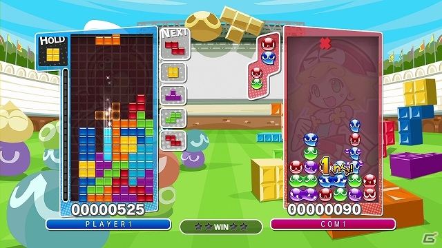 PS3/PS Vita/Wii U/3DS「ぷよぷよテトリス」ぷよぷよの連鎖ルールvsテトリスのラインルールで直接対決が楽しめる「VS」ルールのプレイ動画が公開！の画像5