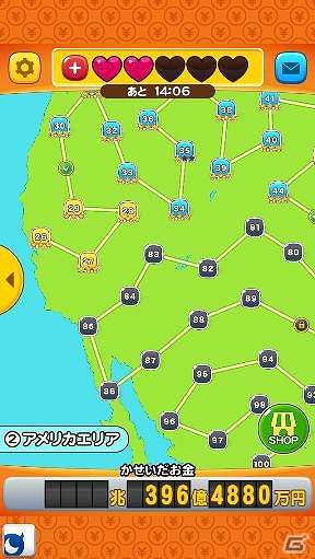 世界各国の通貨記号をモチーフにした痛快パズルゲームが登場！Android版「パズ億～世界一周編～」Mobageにてサービス開始の画像3