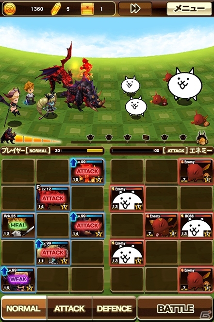 iOS/Android「モンスタータクト」が「にゃんこ大戦争」とコラボレーション！にゃんこ達を倒して特別コスチュームを手に入れようの画像3