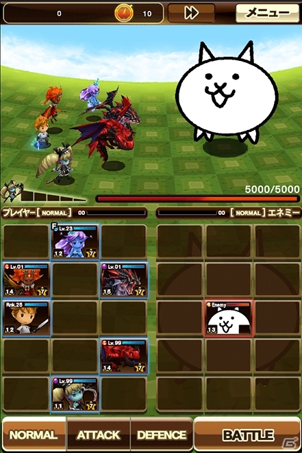 iOS/Android「モンスタータクト」が「にゃんこ大戦争」とコラボレーション！にゃんこ達を倒して特別コスチュームを手に入れようの画像4