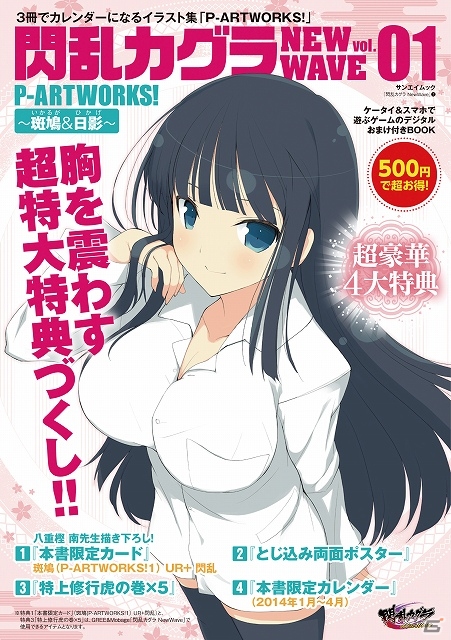 「閃乱カグラ NewWave」の4大特典がワンコインで手に入る！キャラクターアートワークスが全国のLAWSON店舗にて12月21日より3冊同時発売の画像1
