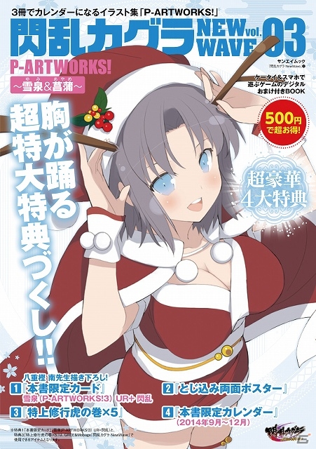 「閃乱カグラ NewWave」の4大特典がワンコインで手に入る！キャラクターアートワークスが全国のLAWSON店舗にて12月21日より3冊同時発売の画像3