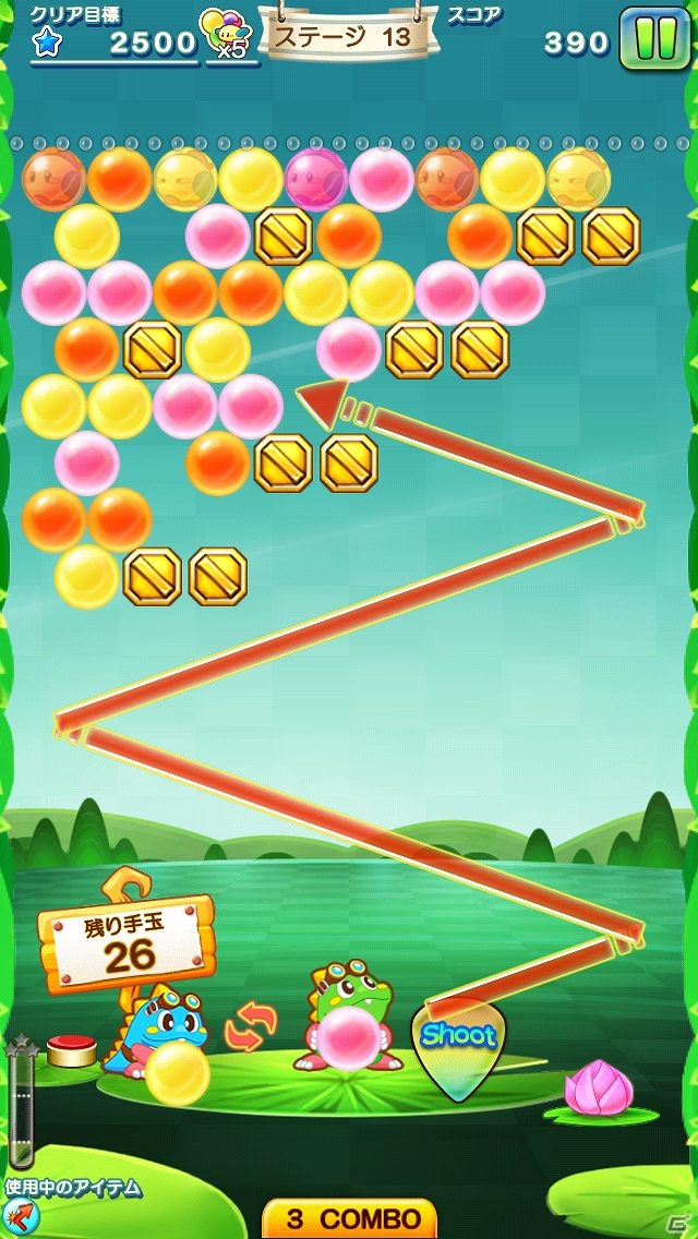 簡単操作でバブルを消しながら大冒険！iOS/Android「LINE パズルボブル」配信開始の画像4