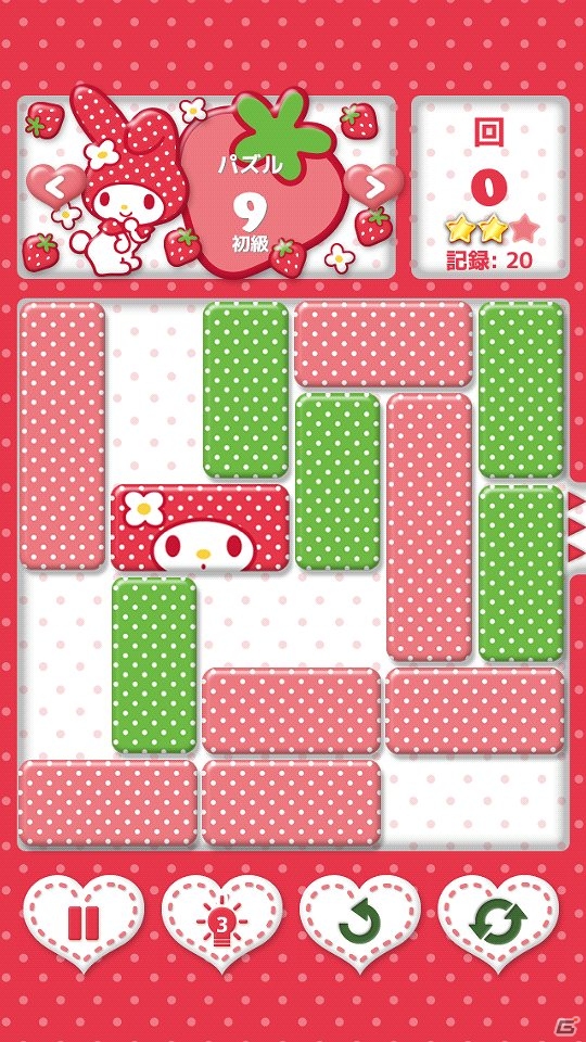 パズルゲーム「Unblock Me」と「サンリオ」キャラクターがコラボしたスマートフォンアプリ「Hello Kitty in Unblock Me」auスマートパスにて配信開始の画像2