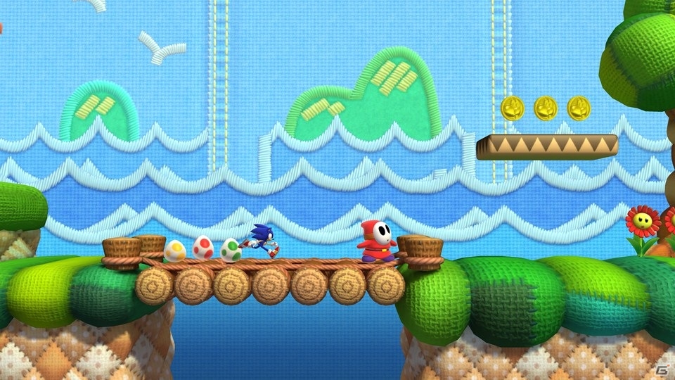 ソニックとヨッシーが夢の共演！？Wii U版「ソニック ロストワールド」に追加コンテンツ「ヨッシーアイランドZone」が登場の画像1