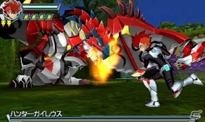 3DS「ガイストクラッシャー」公式サイトにて「モンスターハンター4」「戦国BASARA4」コラボガイスト「ハンター・ガイレウス」「ジェット・マサムネ」とのミッションが公開中の画像1