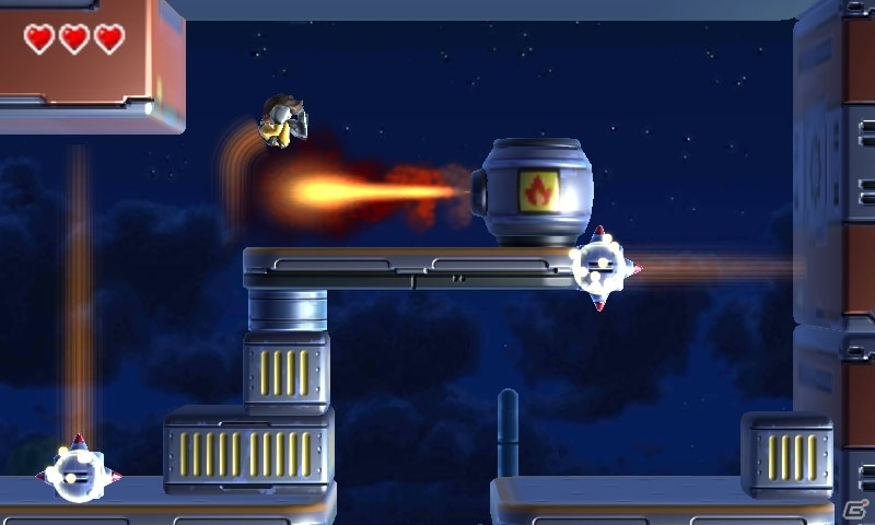 3DS「ジェットロケット プラネットアドベンチャー」配信開始―横スクロールや3D視点などパターンの異なるステージが楽しめるアクションゲームの画像5