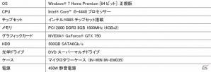 フェイス、パワーアップしつつ省電力化を果たした新世代ミドルクラスGPU「NVIDIA GeForce GTX 750Ti/750」搭載のゲーミングPCシリーズを発売の画像6