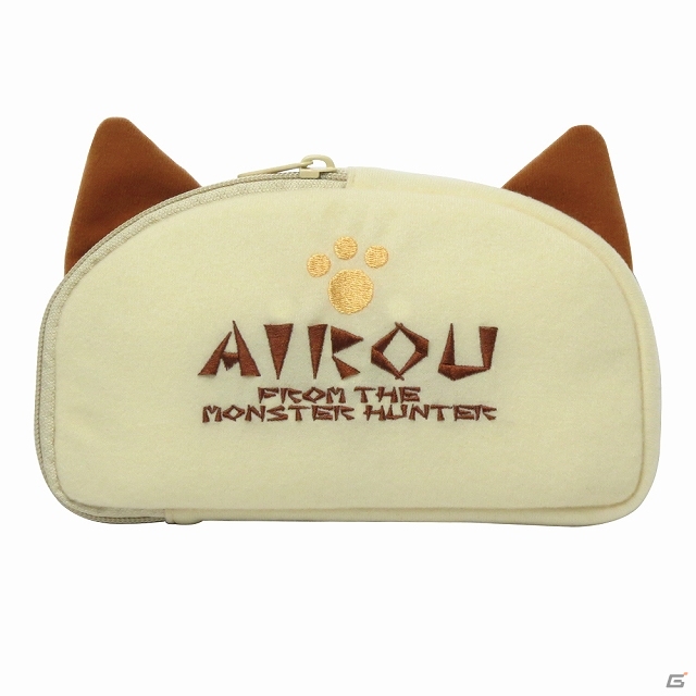 アイルーをイメージした柔らか素材の顔型ポーチ「アイルーポーチ for ニンテンドー3DS LL」が3月27日に発売の画像2