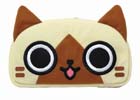 アイルーをイメージした柔らか素材の顔型ポーチ「アイルーポーチ for ニンテンドー3DS LL」が3月27日に発売