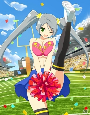 GREE/Mobage「閃乱カグラ NewWave Gバースト」チアガールコスチュームの爆乳少女が登場する「GO!GO!チラチラチアリーダー！あなたの毎日応援します！」開催の画像3