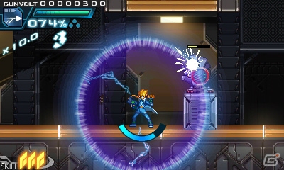 3DS「蒼き雷霆 ガンヴォルト」が2014年夏に配信決定！インティ・クリエイツと稲船敬二氏のタッグで生まれた横スクロール2Dアクションの画像15