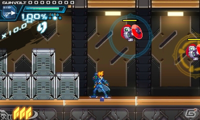 3DS「蒼き雷霆 ガンヴォルト」が2014年夏に配信決定！インティ・クリエイツと稲船敬二氏のタッグで生まれた横スクロール2Dアクションの画像19
