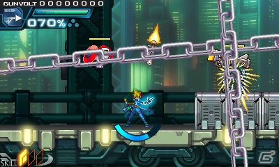 3DS「蒼き雷霆 ガンヴォルト」が2014年夏に配信決定！インティ・クリエイツと稲船敬二氏のタッグで生まれた横スクロール2Dアクションの画像27
