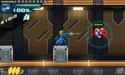 3DS「蒼き雷霆 ガンヴォルト」が2014年夏に配信決定！インティ・クリエイツと稲船敬二氏のタッグで生まれた横スクロール2Dアクションの画像9