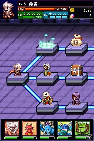 チョコチョコと動き回るドット絵キャラクターが懐かしい！iOS「勇者と1000の魔王」配信スタートの画像11