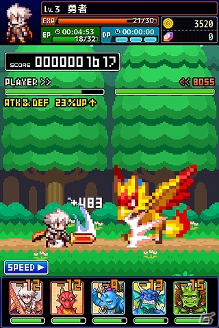チョコチョコと動き回るドット絵キャラクターが懐かしい！iOS「勇者と1000の魔王」配信スタートの画像12