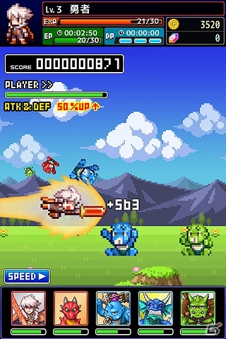 チョコチョコと動き回るドット絵キャラクターが懐かしい！iOS「勇者と1000の魔王」配信スタートの画像14