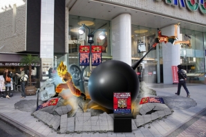 PS3/PS Vita「Jスターズ ビクトリーバーサス」悟空vsルフィの巨大フィギュアが渋谷に出現！夢の対決を描いたポスター渋谷駅に登場の画像3