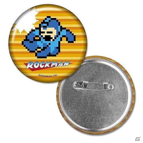 ドットのロックマンがデザインされたビッグサイズの缶バッジ「ロックマン バッジコレクション」3月下旬発売決定の画像2