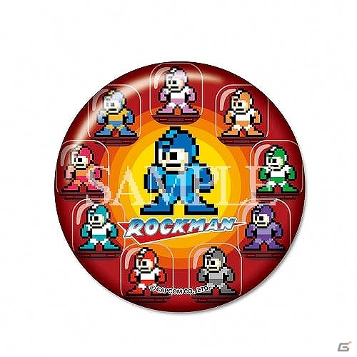 ドットのロックマンがデザインされたビッグサイズの缶バッジ「ロックマン バッジコレクション」3月下旬発売決定の画像4