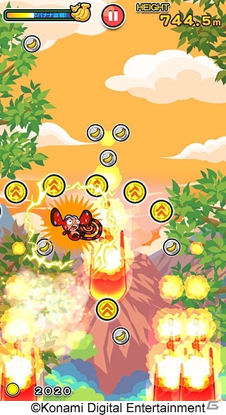 「天空のバナナ」を求めて大空高くへジャンプしよう！iOS/Android「さるぴょん！」がスゴ得コンテンツにて配信スタートの画像10