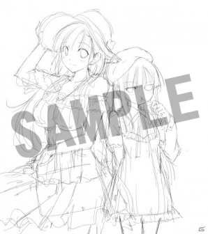 3DS「閃乱カグラ2 -真紅-」店舗別購入特典の描き下ろしイラストのラフが一挙公開！さまざまなキャラクターが魅力的に描かれた全9種の画像3